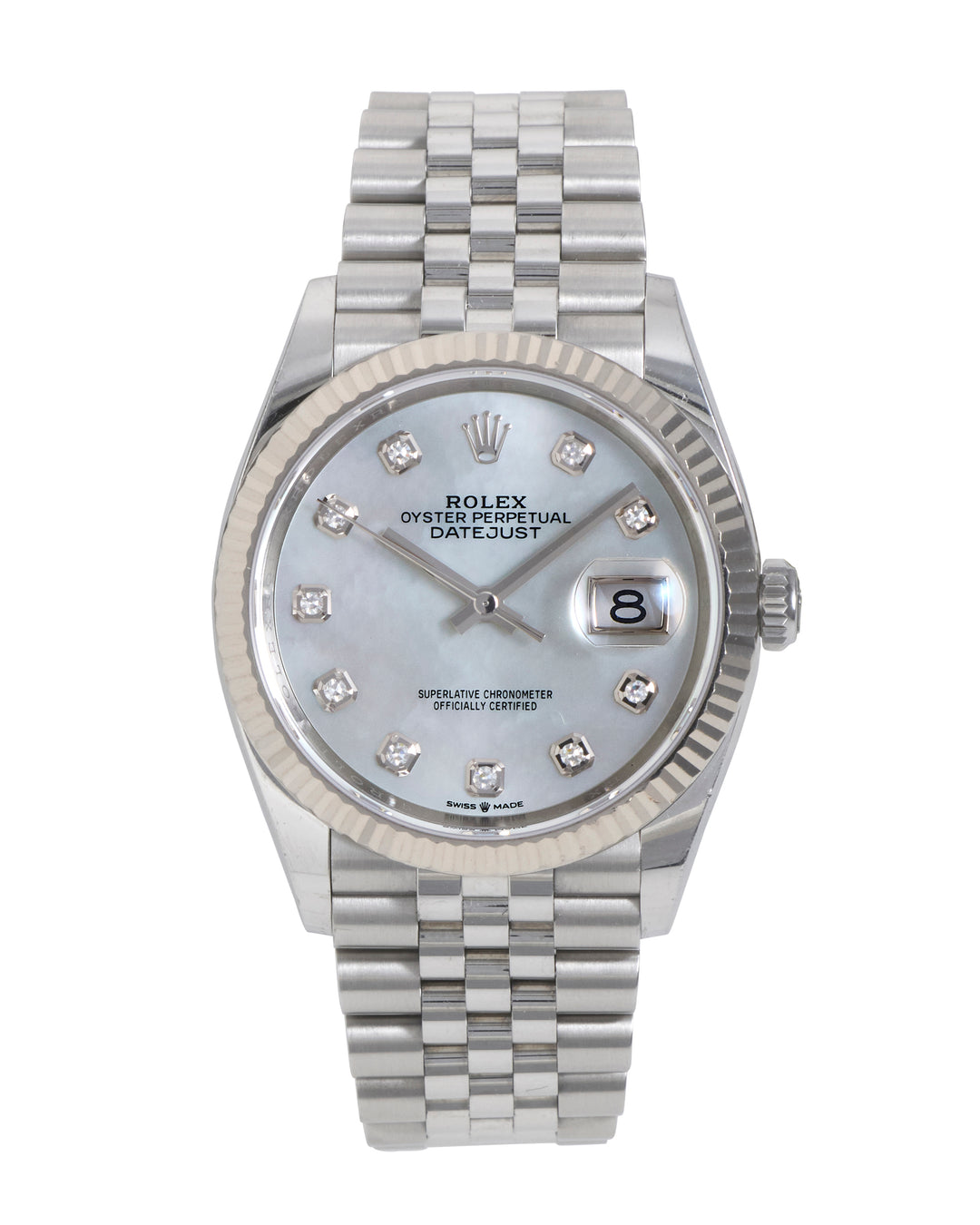 Rolex Datejust 36 Mother Of Pearl Diamond Dot Stainless Steel & White Gold 2023 - 126234