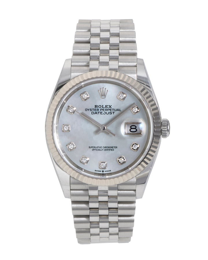 Rolex Datejust 36 Mother Of Pearl Diamond Dot Stainless Steel & White Gold 2023 - 126234
