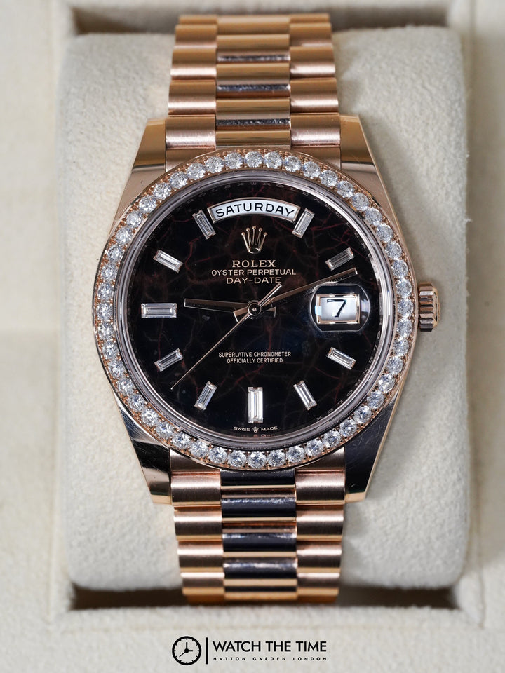 Rolex Daydate RBR Eisenkiesel Rose Gold 40 mm - 228345RBR - 2021