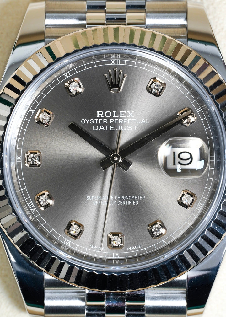 Rolex Datejust 41 126334 Rhodium Diamond Stainless Steel - 2018