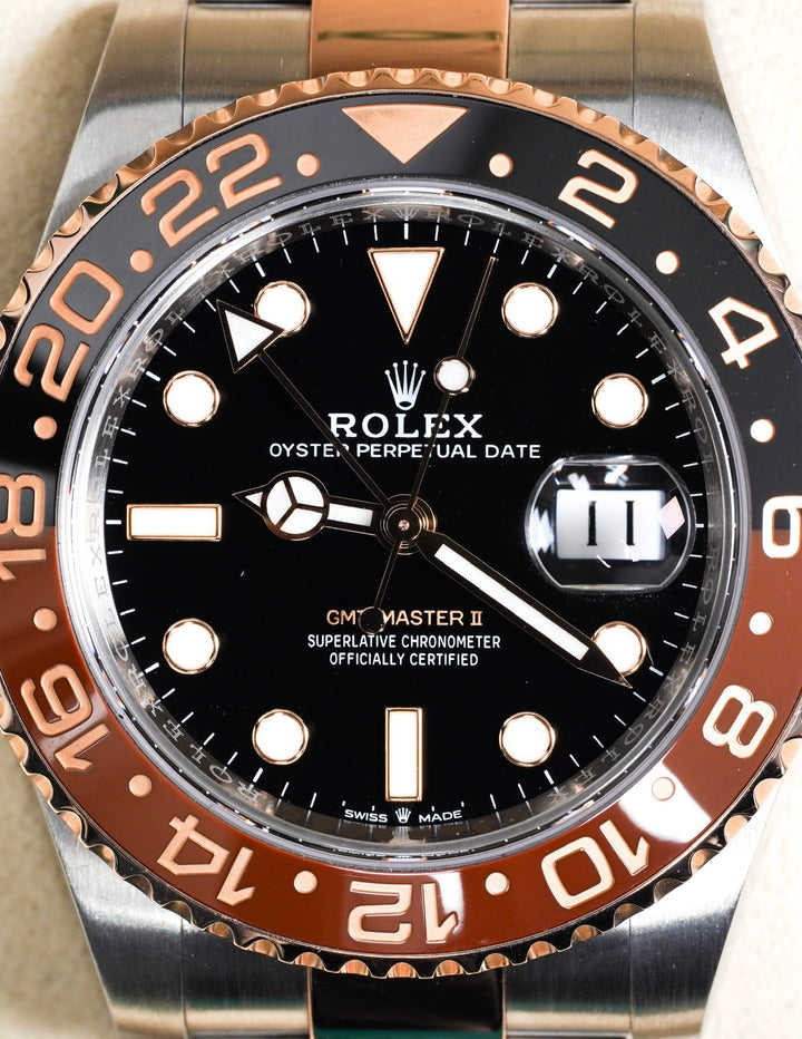 Rolex GMT-Master II Rootbeer 126711CHRN Black Stainless Steel & Rose Gold - 2023