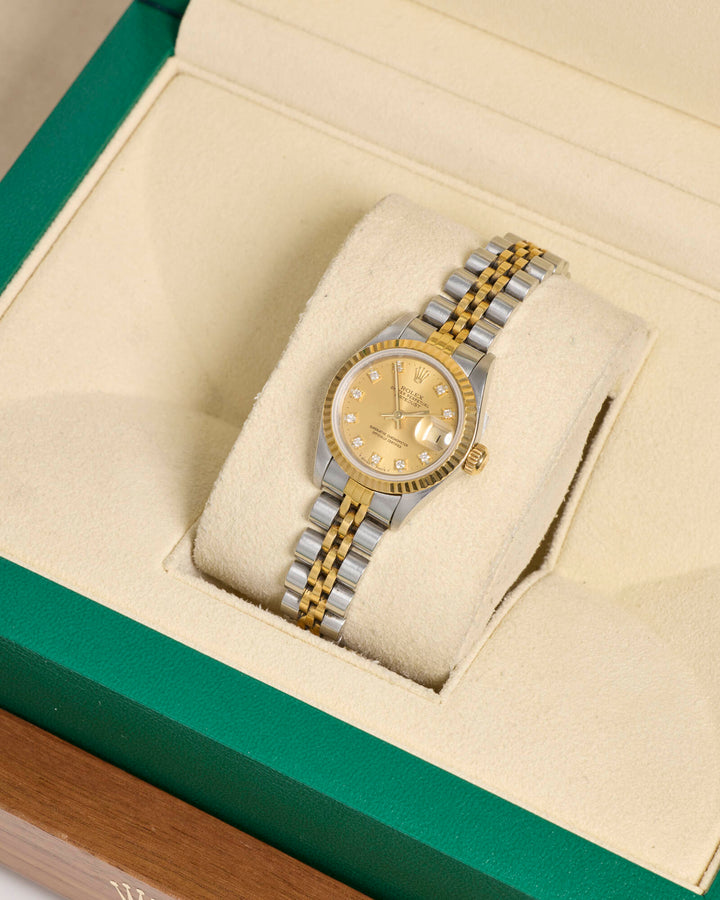 Rolex Datejust 26 Champagne Diamond Stainless Steel Yellow Gold 1987 - 69173