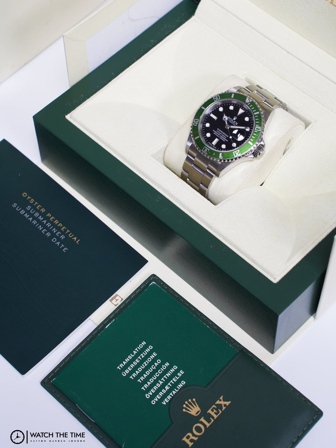 Rolex Submariner KERMIT 16610 Black Stainless Steel - 2005