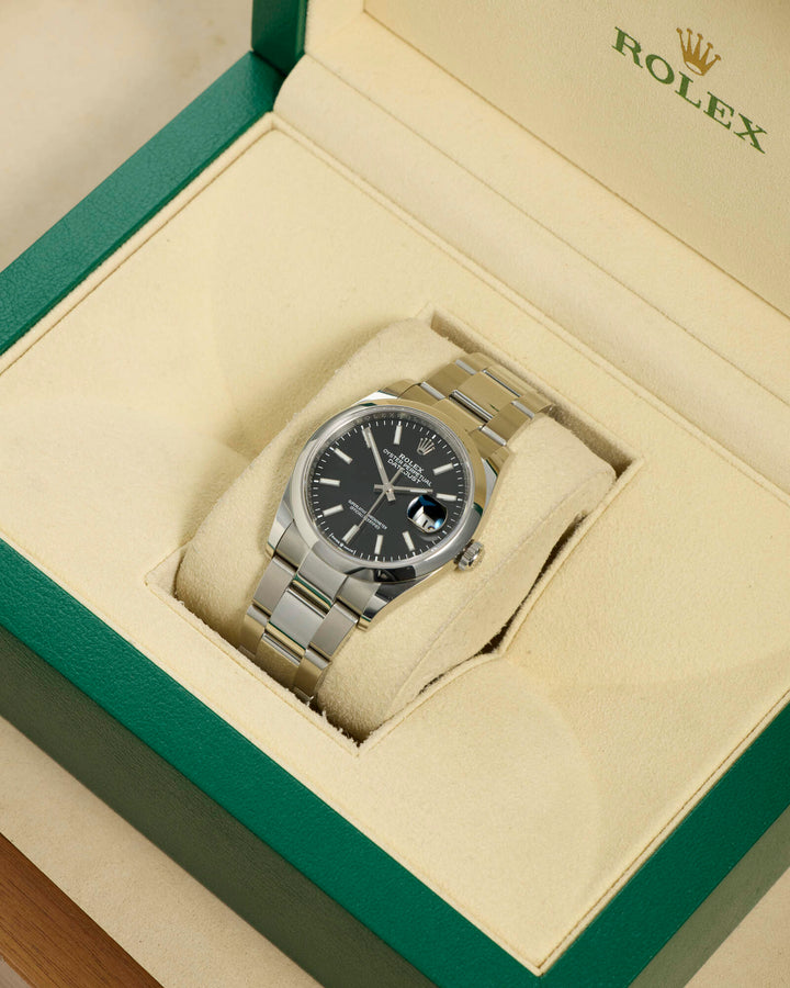 Rolex Datejust 36 Black Baton Stainless Steel 2021 - 126200