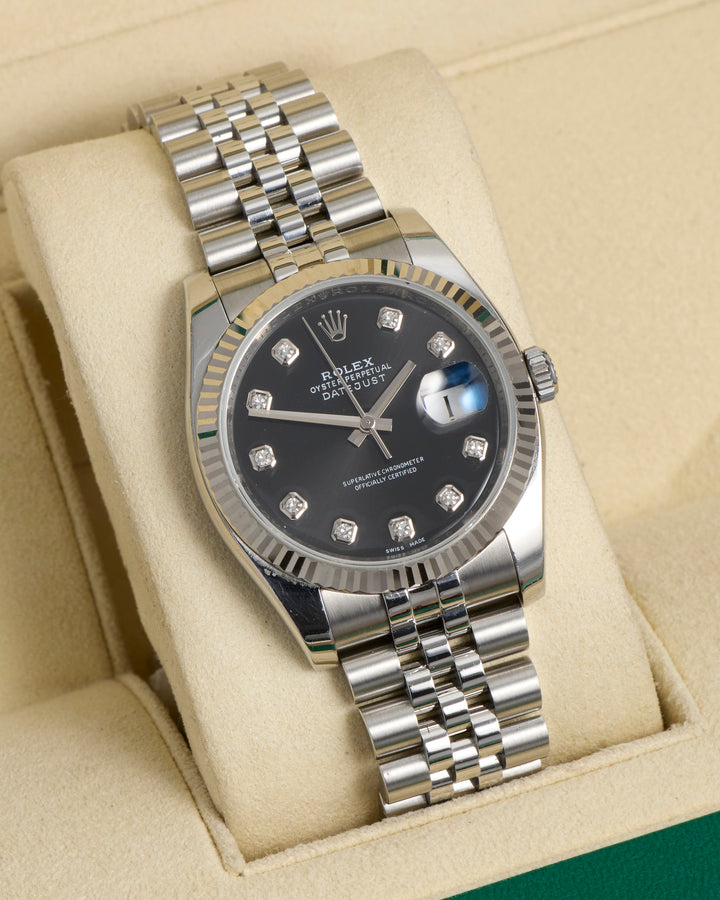 Rolex Datejust 36 Black Diamond Stainless Steel 2011 - 116234