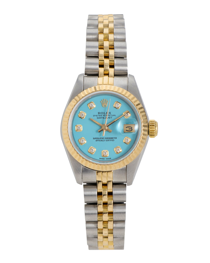 Rolex Datejust 26 Turquoise Diamond Dot Stainless Steel Yellow Gold 1986 - 69173