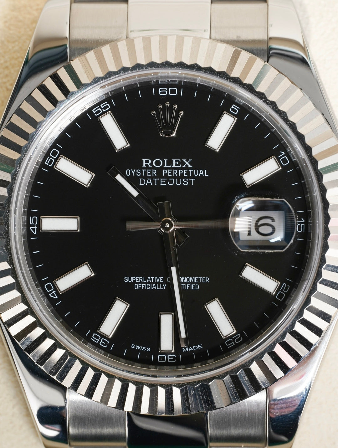 Rolex Datejust II 116334 Black Steel & White Gold 41 - 2010