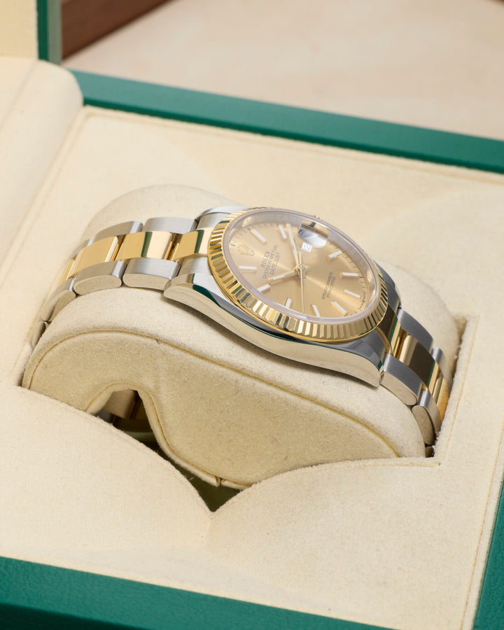 Rolex Datejust 36 Champagne Stainless Steel Yellow Gold 2021 - 126233