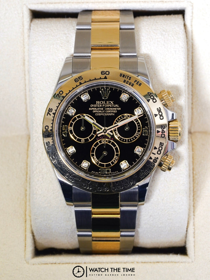 Rolex Daytona 116503 Black Diamond Stainless Steel & Yellow Gold - 2018