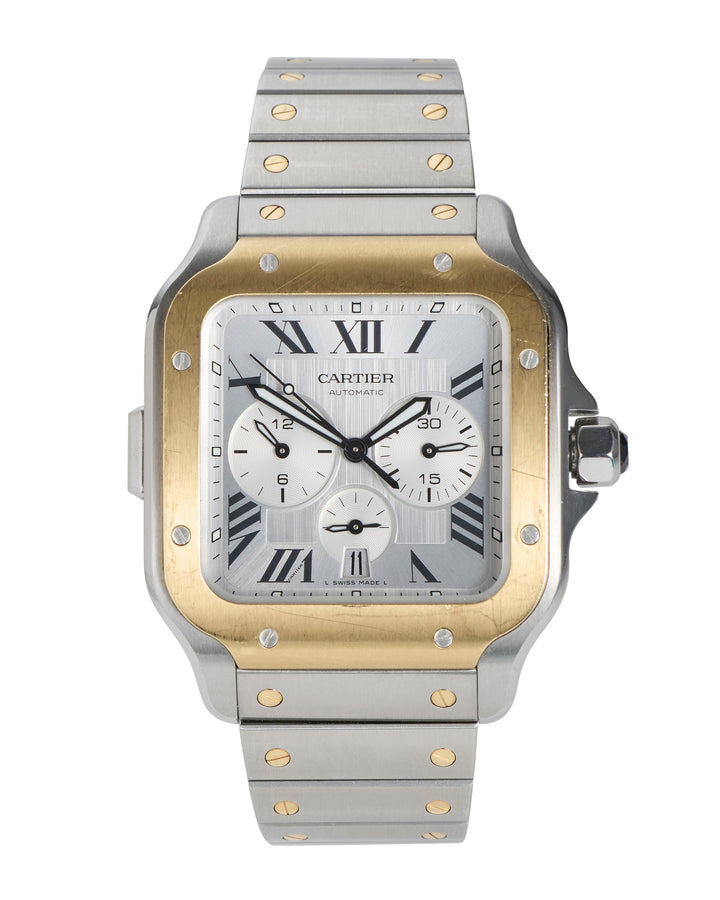 Cartier Santos 43 White Stainless Steel Yellow Gold WS2A008