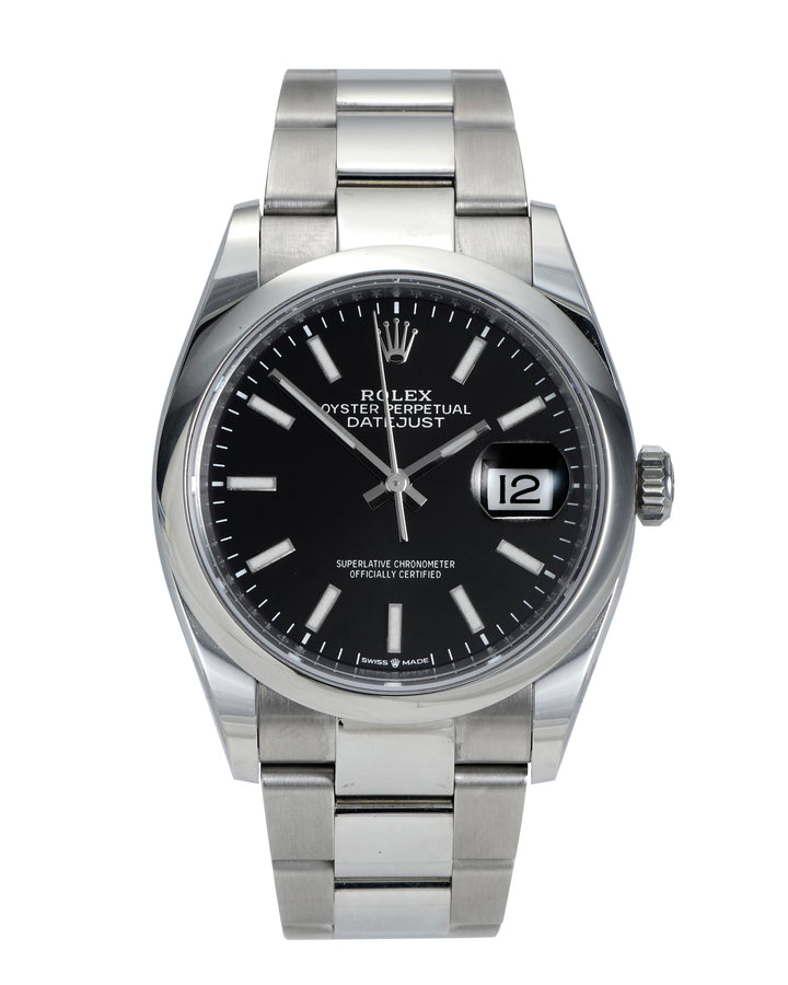 Rolex Datejust 36 Black Baton Stainless Steel 2021 - 126200