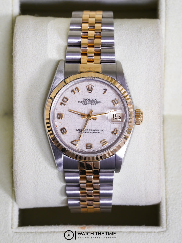 Rolex Datejust 31 68273 Cream Jubilee Stainless Steel Yellow Gold - 1993