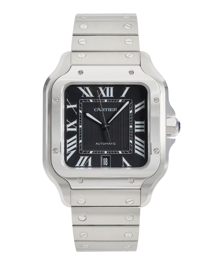 Cartier Santos De Cartier 39.8 BlackRoman Stainless Steel Unknown - WSSA0096