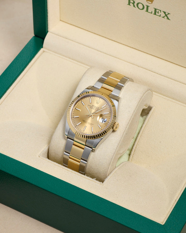 Rolex Datejust 36 Champagne Stainless Steel Yellow Gold 2021 - 126233