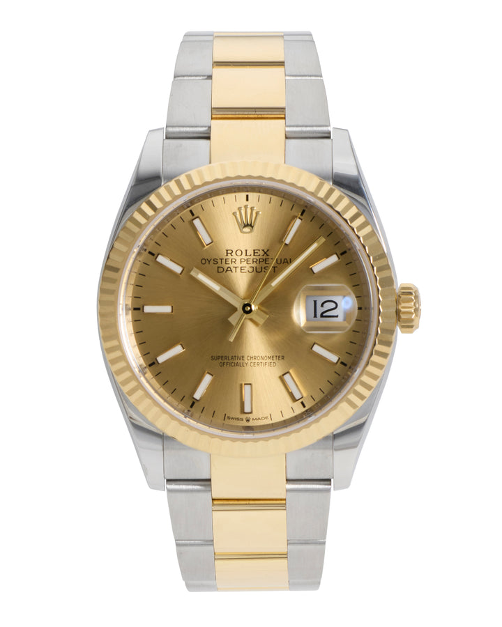 Rolex Datejust 36 Champagne Stainless Steel Yellow Gold 2021 - 126233