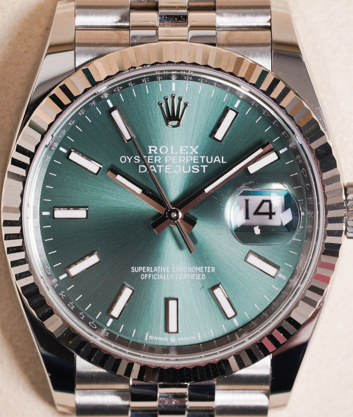 Rolex Datejust 126234 Mint Green Dial Stainless Steel & White Gold - 2025