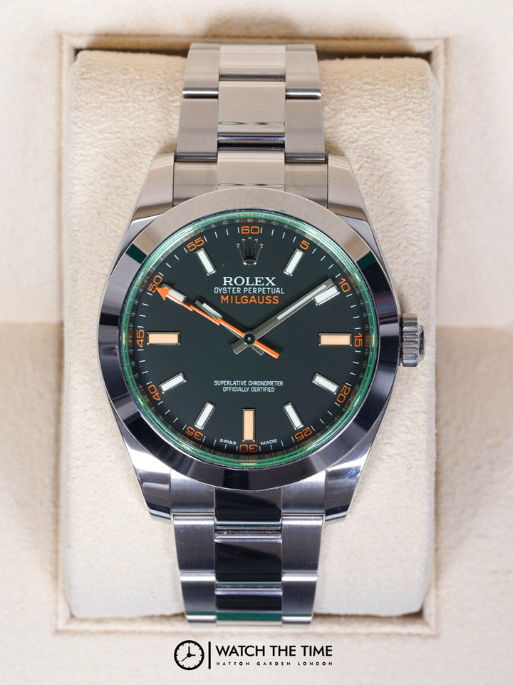 Rolex Milgauss 116400GV Black Dial Oyster Steel - 2021