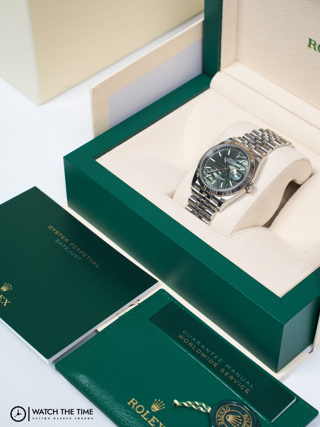 Rolex Datejust 36 126234 Green Palm Stainless Steel - 2022