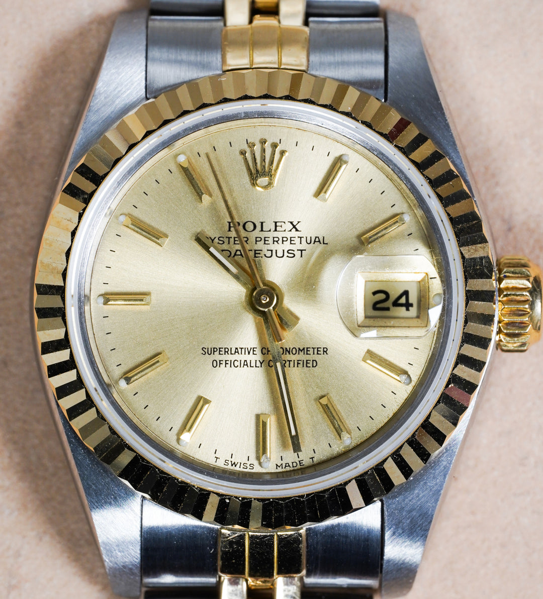 Rolex Datejust 26 69173 Champagne Stainless Steel & Yellow Gold - 1988
