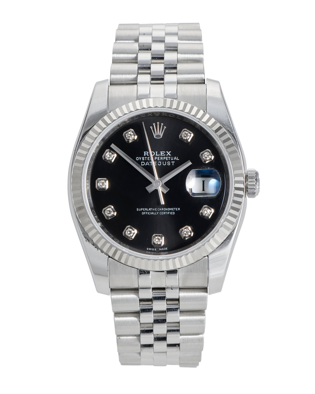 Rolex Datejust 36 Black Diamond Stainless Steel 2011 - 116234
