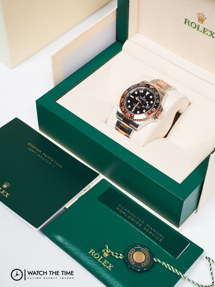 Rolex GMT-Master II Rootbeer 126711CHRN Black Stainless Steel & Rose Gold - 2023