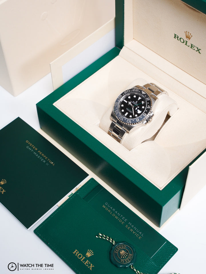 Rolex 126710GRNR GMT Master II Bruce Wayne Black Stainless Steel - 2025