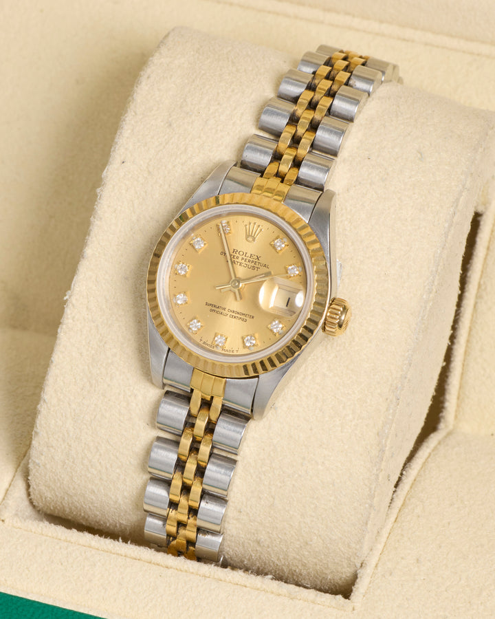 Rolex Datejust 26 Champagne Diamond Stainless Steel Yellow Gold 1987 - 69173