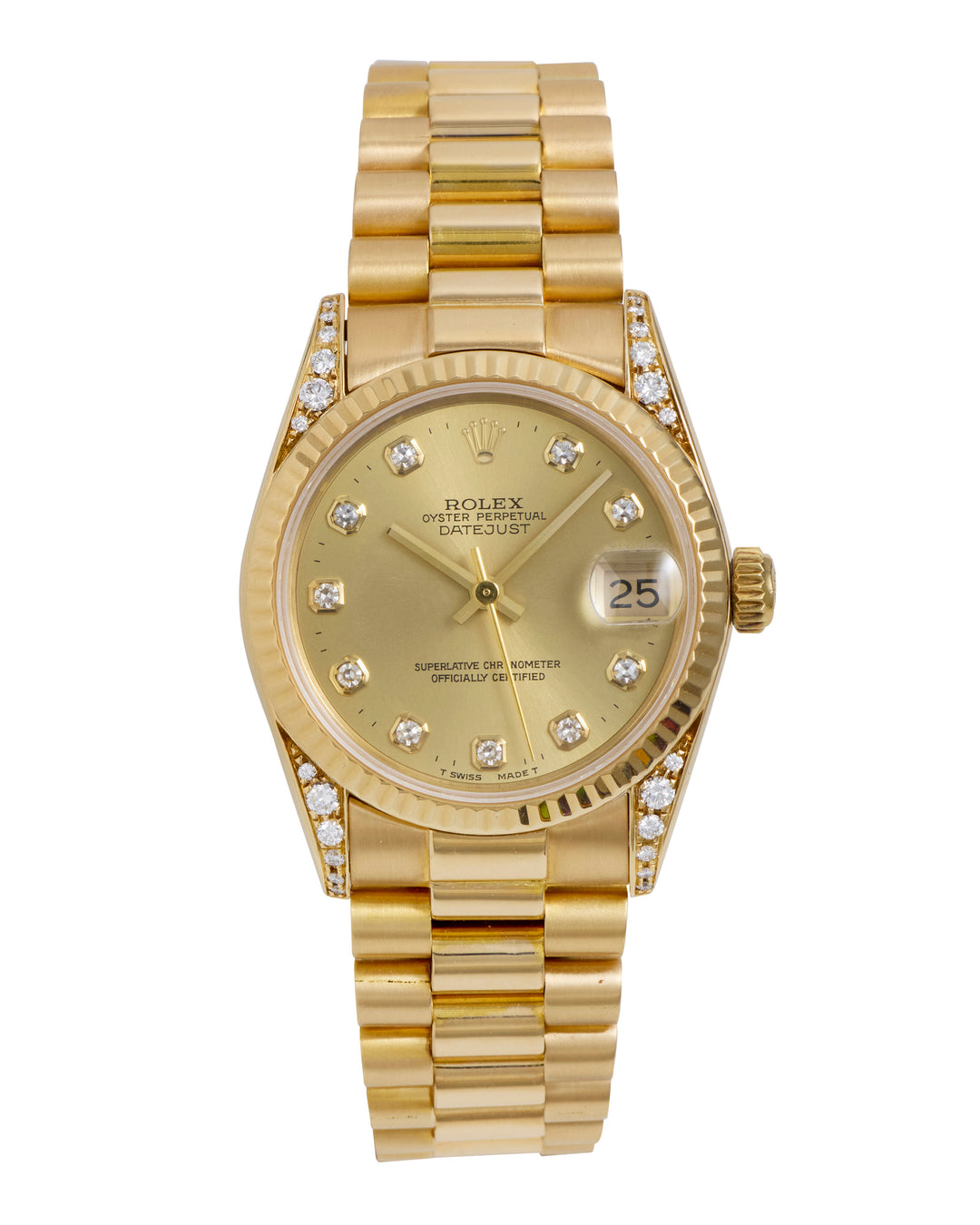 Rolex Datejust 31 Champagne Diamond Dot Yellow Gold 1992 - 68238