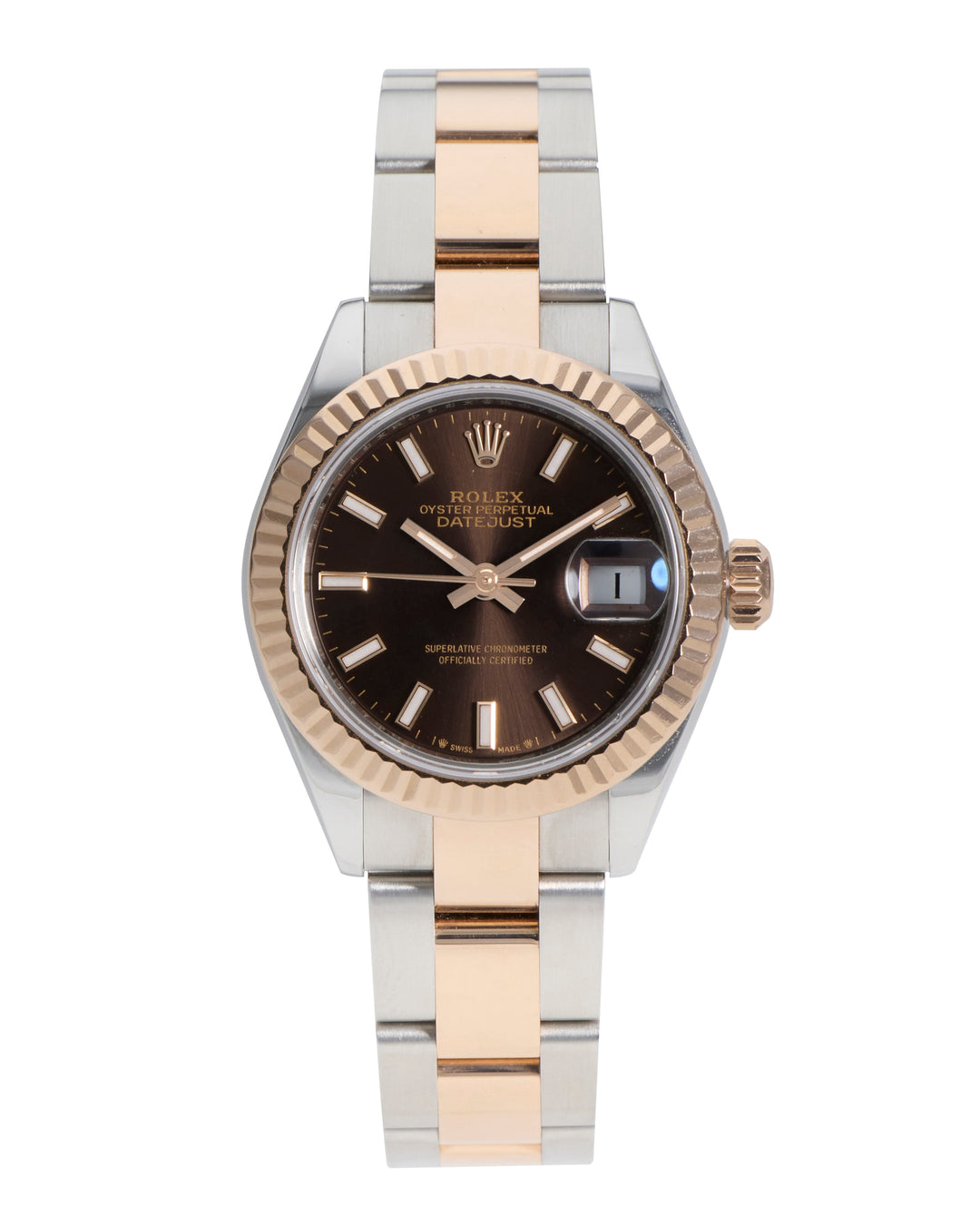 Rolex Datejust 28 Chocolate Stainless Steel & Rose Gold 2019 - 279171