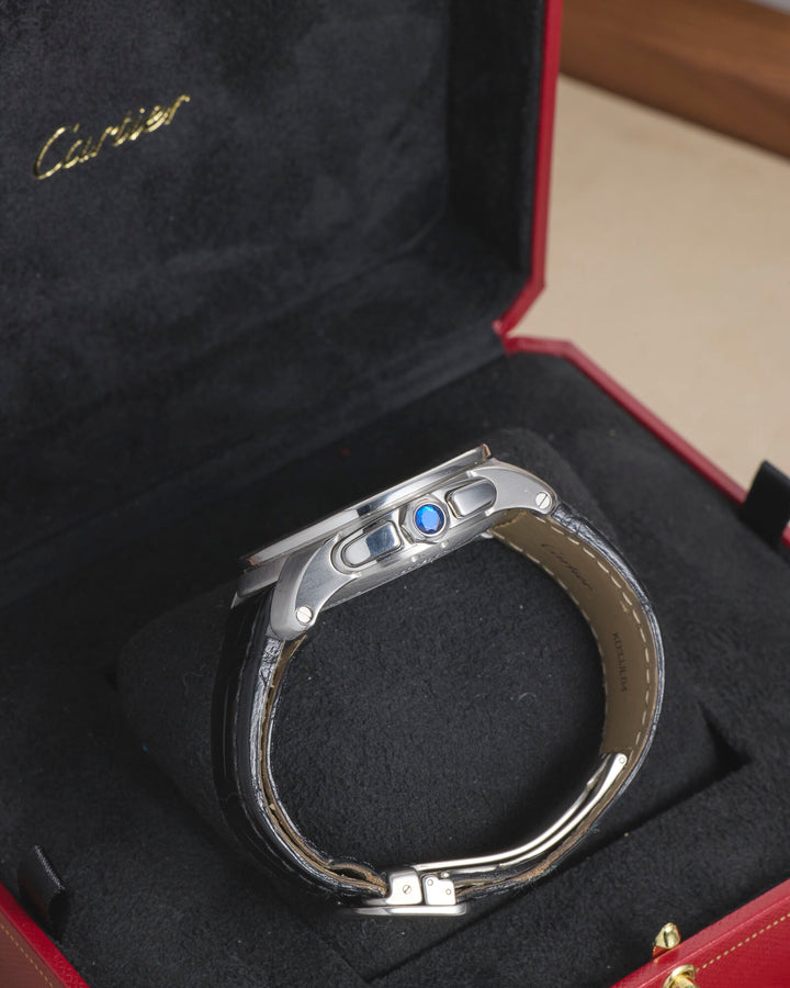 Cartier Calibre De Cartier Chronograph White Stainless Steel Unknown - 3578