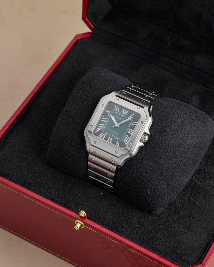 Cartier Santos De Cartier 35.1 Green Stainless Steel Unknown - WSSA0061