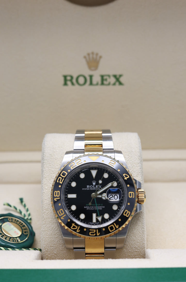 Rolex GMT-Master II Black Stainless Steel & Yellow Gold - 116713LN