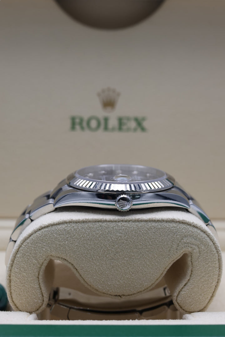 A ACTUAL Rolex Datejust Blue Diamond Stainless Steel 41mm - 126334