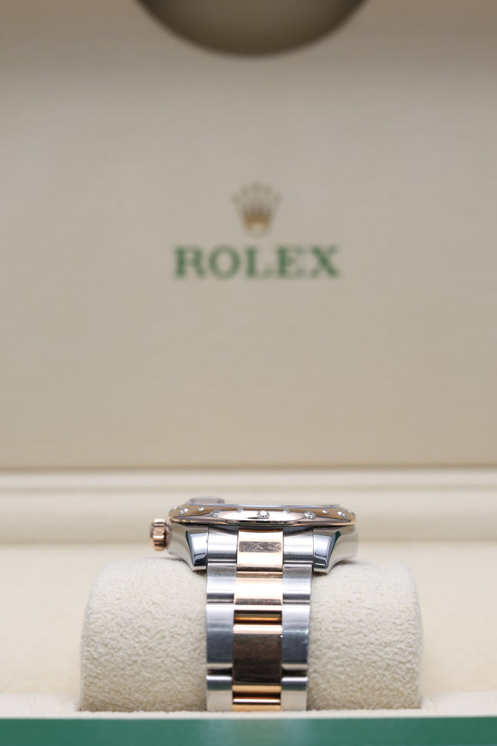 Rolex Datejust Chocolate Diamond Numeral & Bezel Stainless Steel & Everose Gold 31mm - 178241