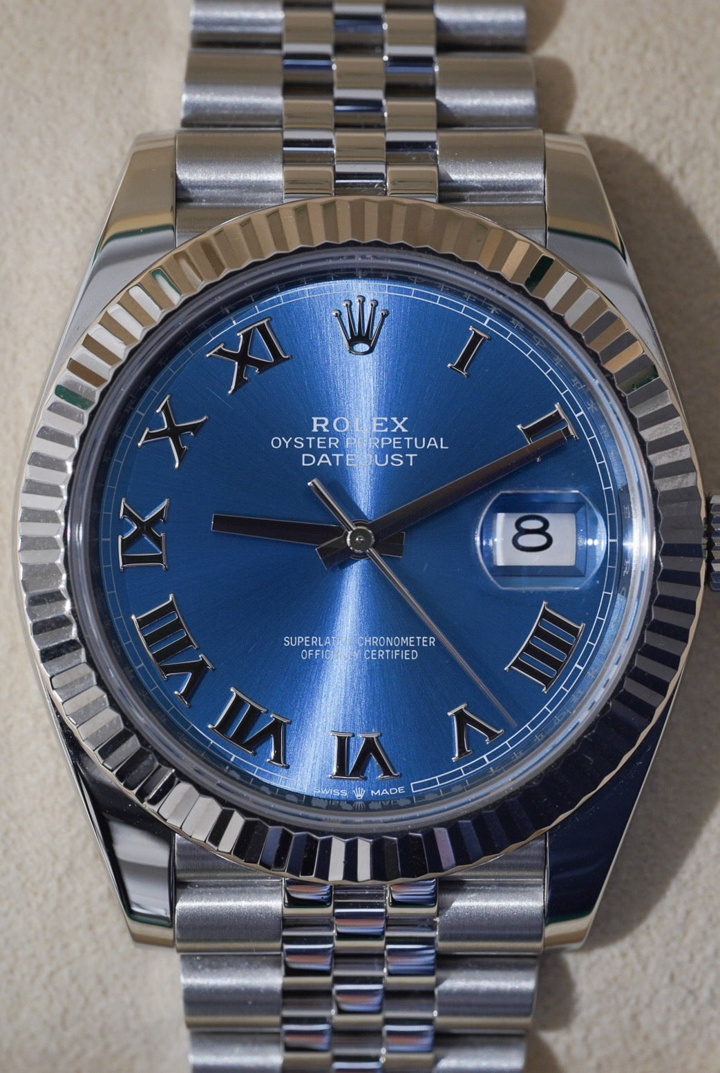 Rolex Datejust Blue Diamond Stainless Steel 41mm - 126334