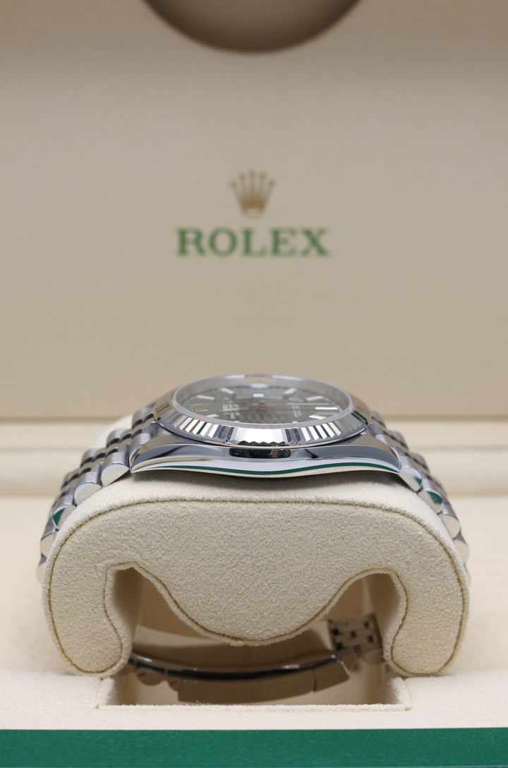 Rolex Datejust Green Motif Stainless Steel 41mm - 126334