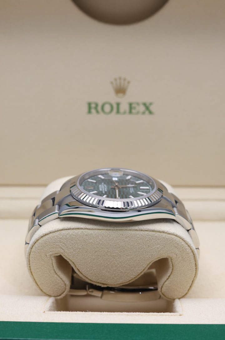 Rolex Datejust Green Motif Stainless Steel 41mm - 126334