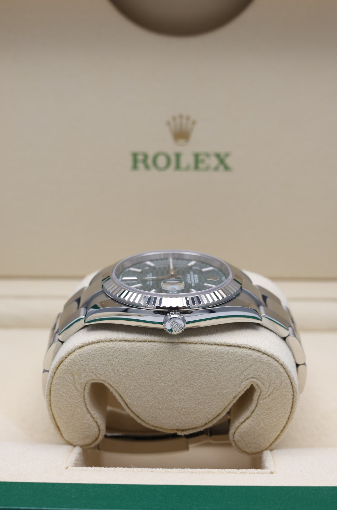 Rolex Datejust Green Motif Stainless Steel 41mm - 126334