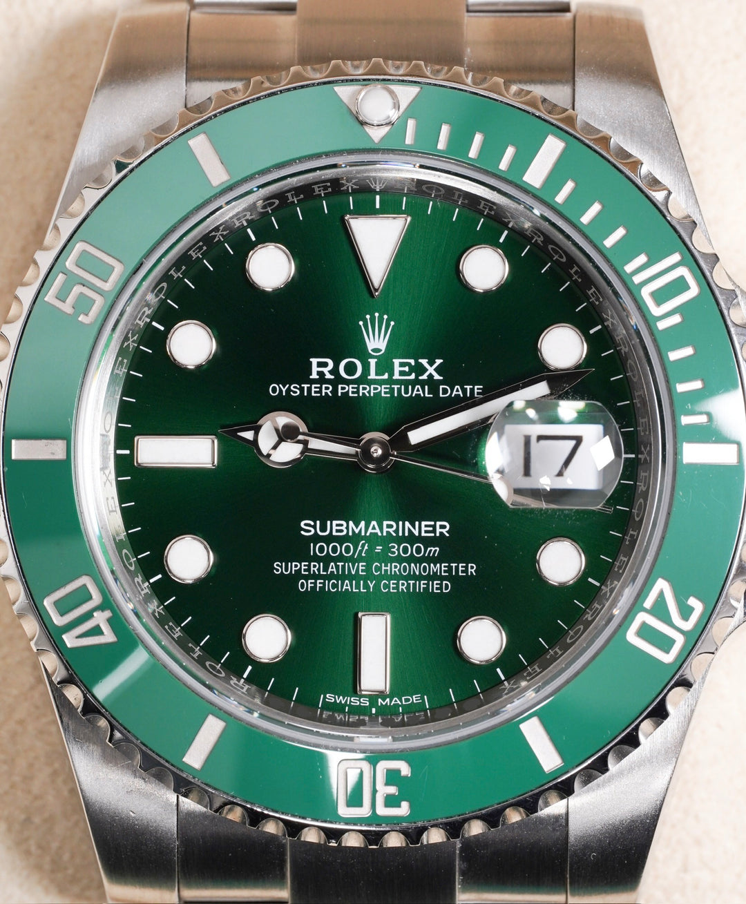 Rolex Submariner Date 116610LV 40mm Green Hulk Stainless Steel - 2014