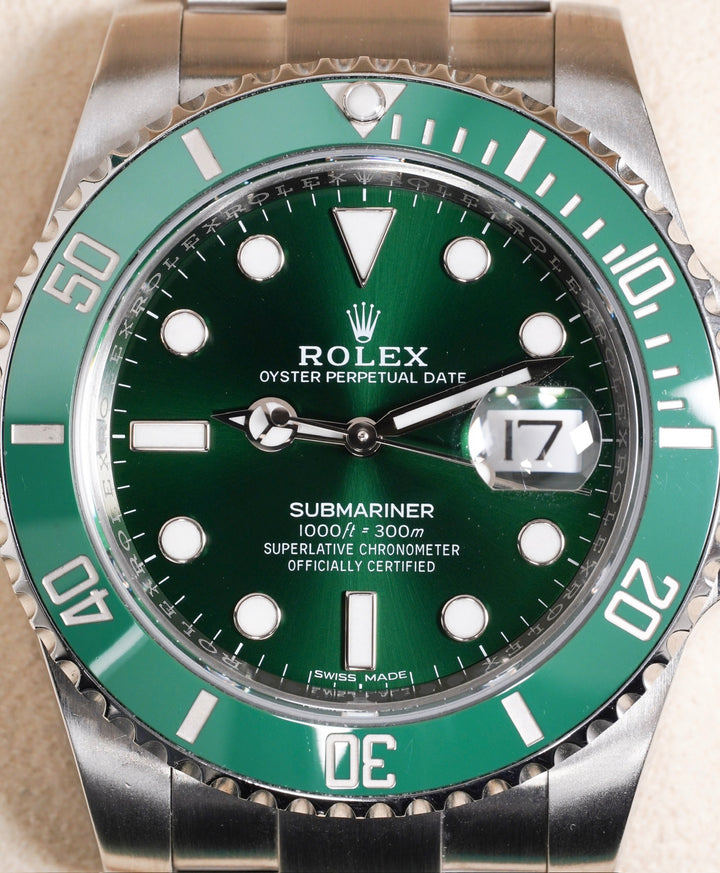 Rolex Submariner Date 116610LV 40mm Green Hulk Stainless Steel - 2014
