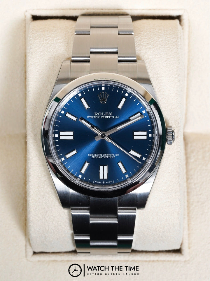 Rolex Oyster-Perpetual 41 124300 Navy Blue Stainless Steel - 2024