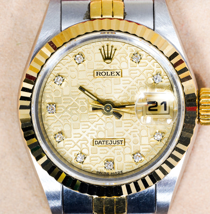 Rolex Datejust 26 69173 Jubilee Champagne Diamond Yellow Gold & Stainless Steel - 1993