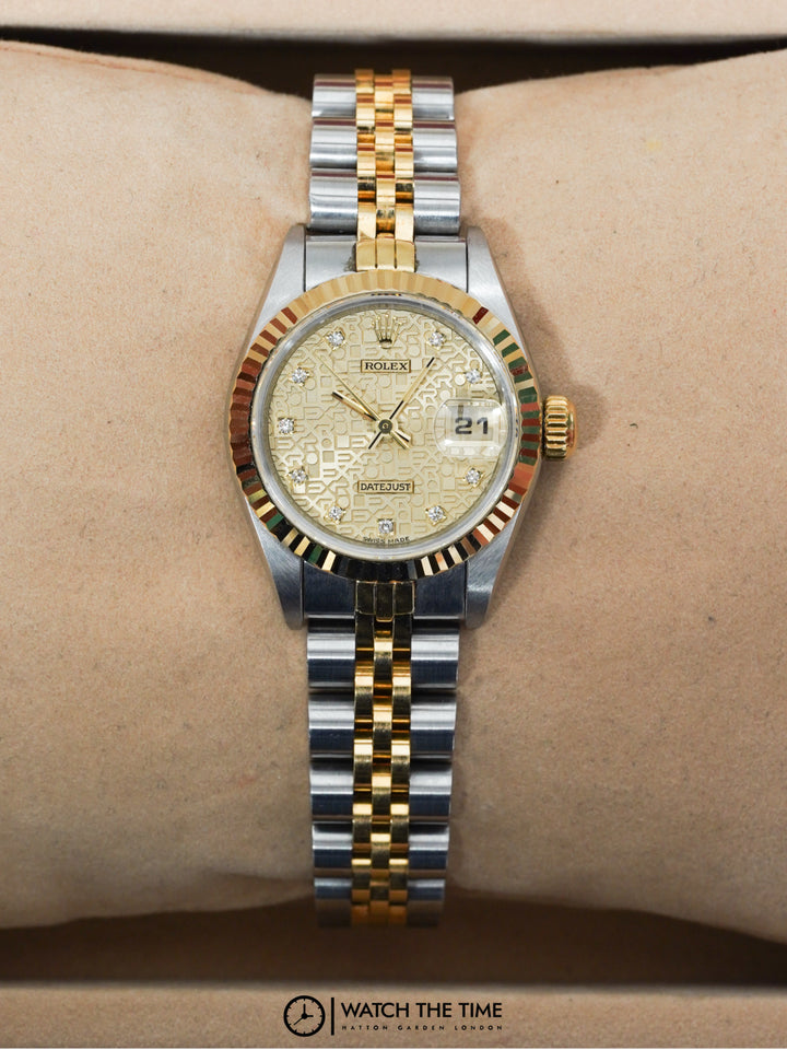 Rolex Datejust 26 69173 Jubilee Champagne Diamond Yellow Gold & Stainless Steel - 1993