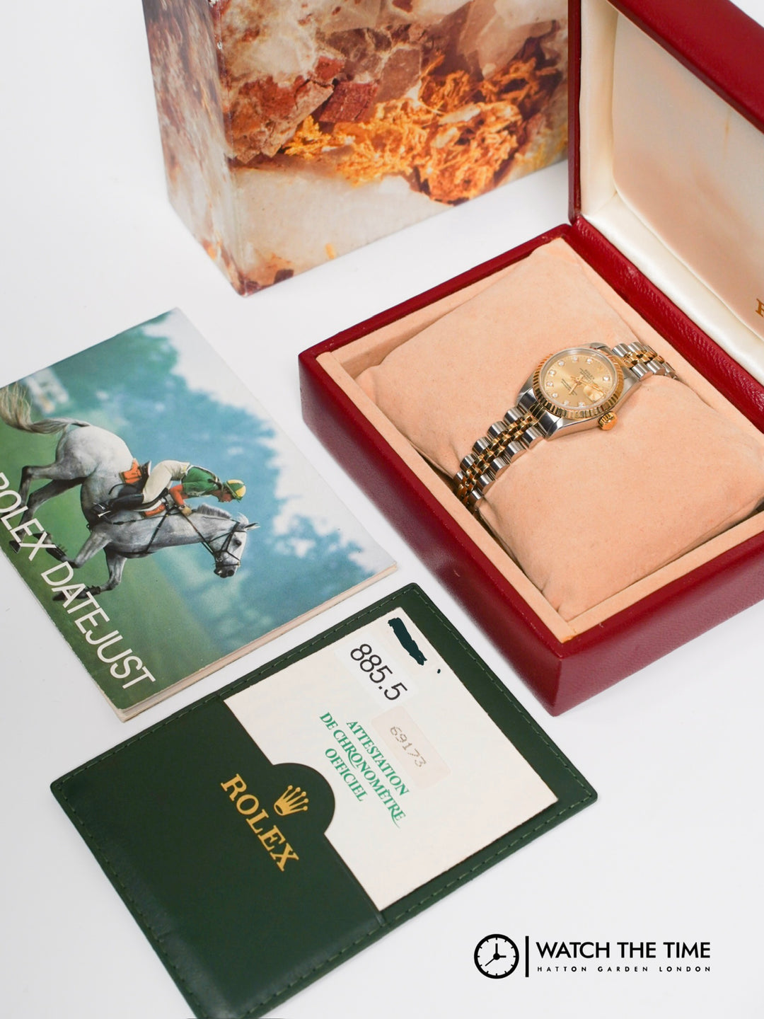 Rolex Datejust 26 69173 Champagne Diamond Yellow Gold & Steel - Unknown