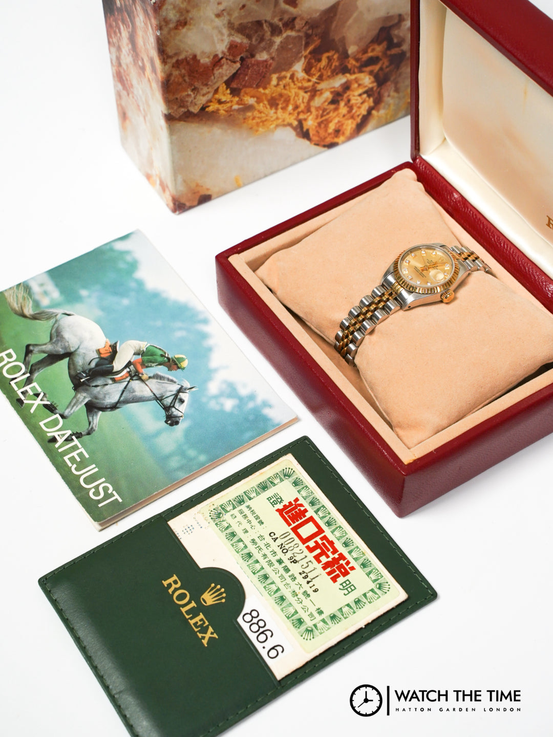 Rolex Datejust 26 69173 Champagne Diamond Yellow Gold & Steel - 1990