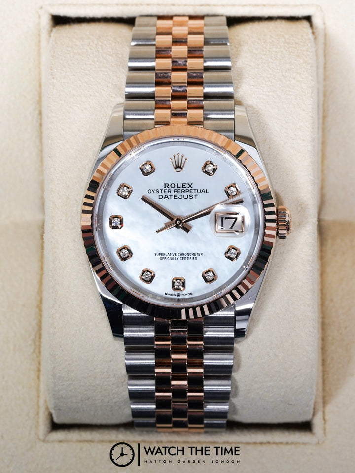 Rolex Datejust 126231 MOP Diamond Dial 36mm Rose Gold & Steel - 2025
