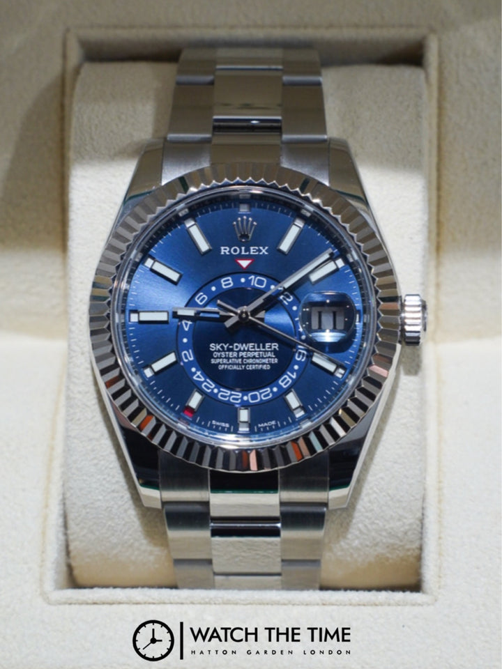 Rolex Sky-Dweller 42 Blue Dial Stainless Steel & White Gold  - 326934 - 2020