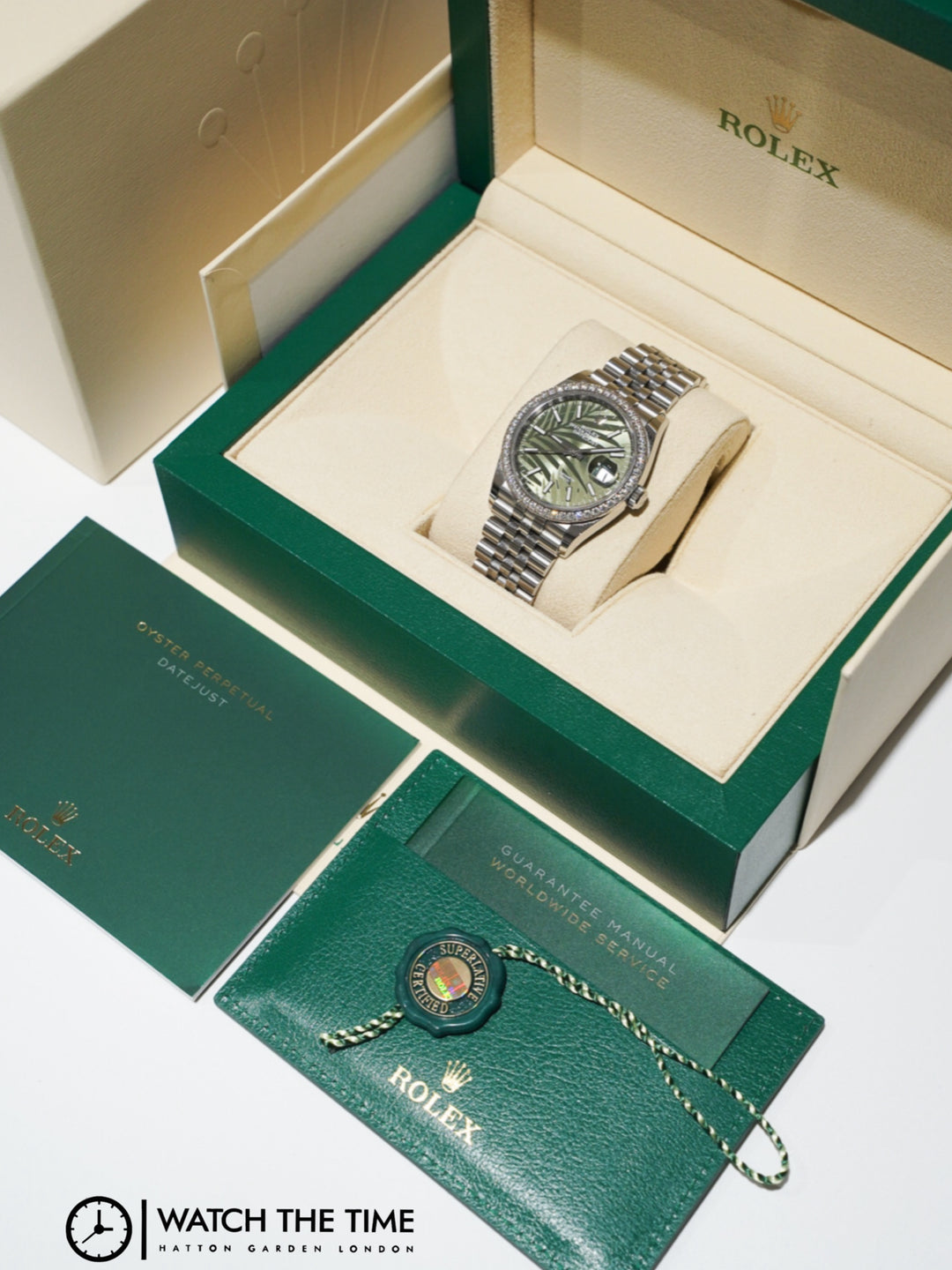 Rolex Datejust 36 126284RBR Green Palm Dial Stainless Steel - 2023