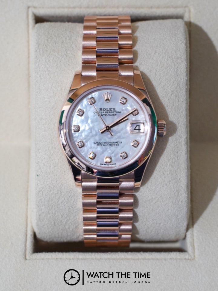 Rolex Datejust 31 278245 Mother Of Pearl Diamond Dial Rose Gold - 2022