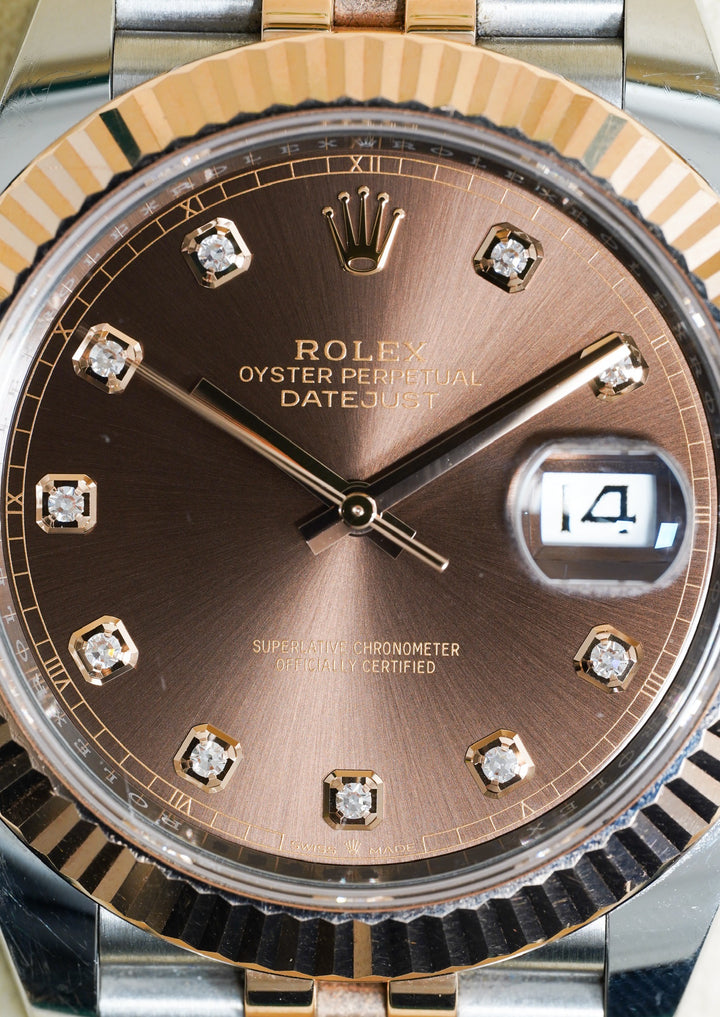 Rolex Datejust 126331 Chocolate Diamond Dial Rose Gold & Steel 41mm - 2022